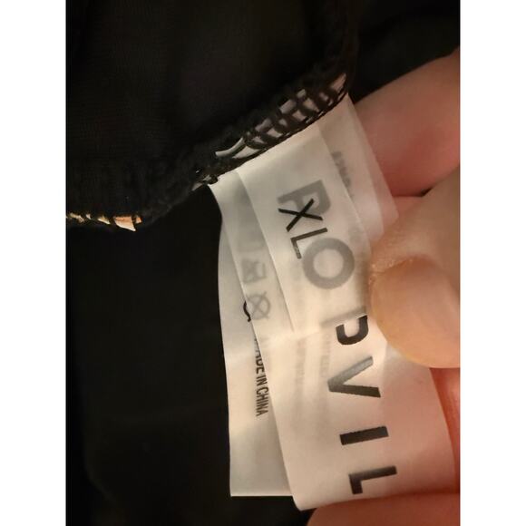 OnePiece Swimsuit Tummy Control Sexy Cutout Neon Color Block Adjustable Black XL - Picture 4 of 4